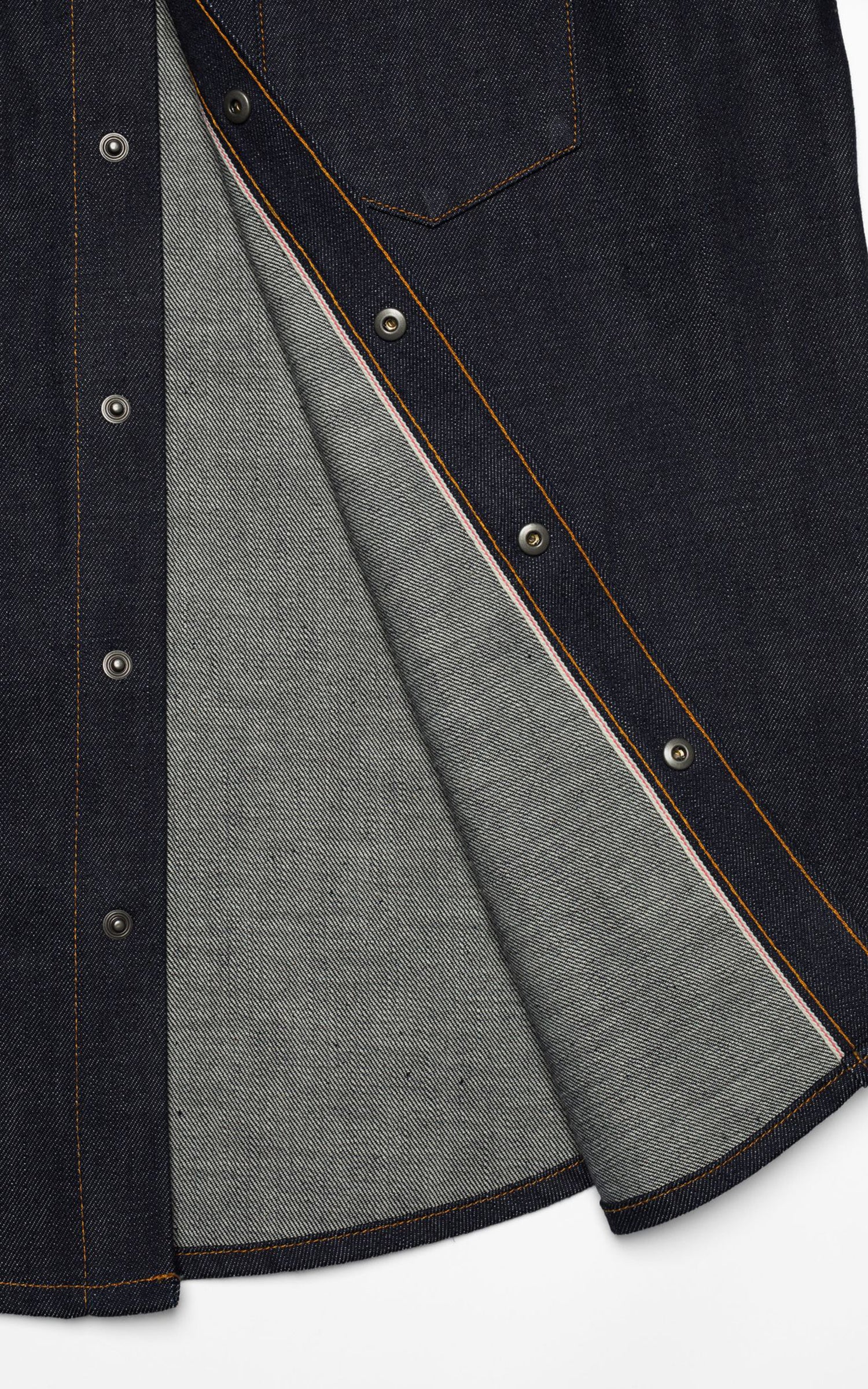 Nudie Jeans George Ace Selvage Denim Shirt Dry Blue - Image 6
