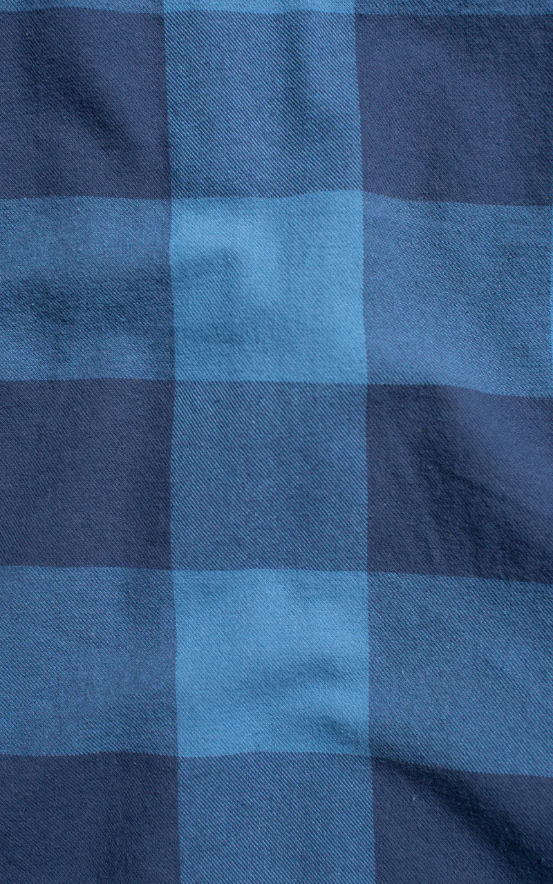 Nudie Jeans George Flannel Shirt Blue - Image 6