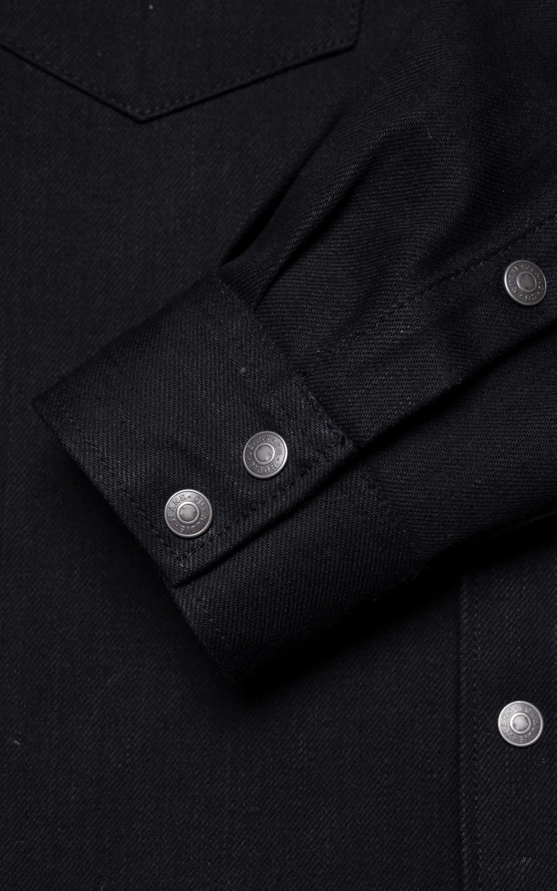 Nudie Jeans George Selvage Denim Shirt Black - Image 6
