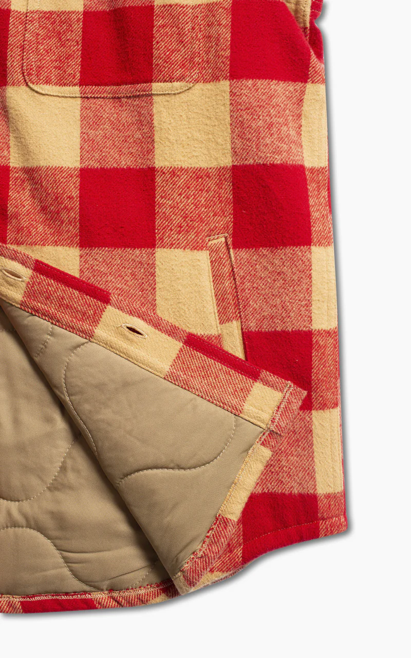 Nudie Jeans Glenn Padded Check Shirt Red - Image 6