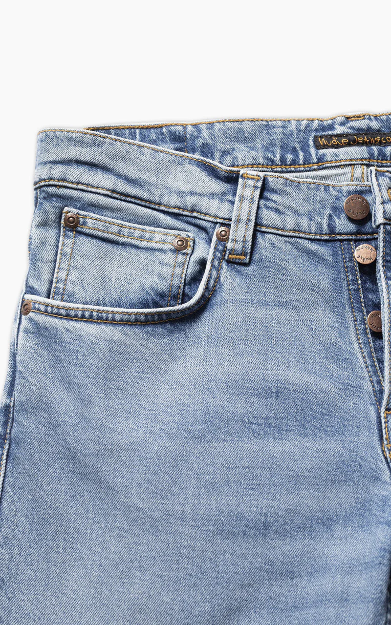 Nudie Jeans Grim Tim Worn Pale Blue - Image 3