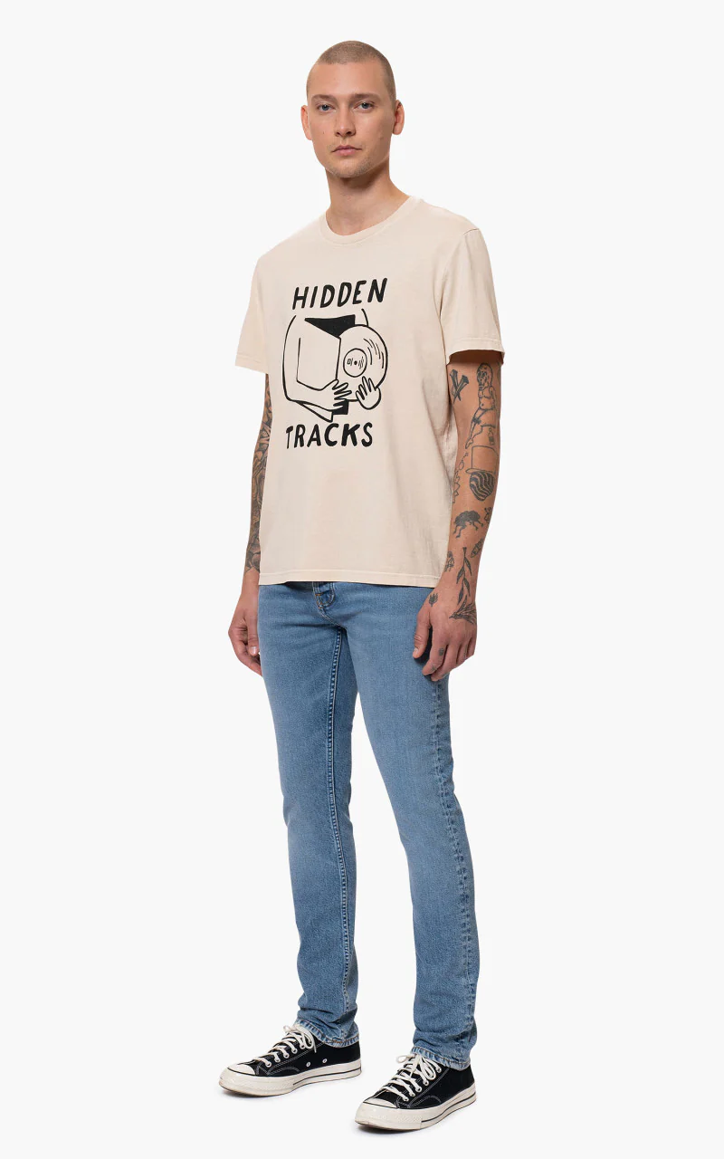 Nudie Jeans Grim Tim Worn Pale Blue - Image 4