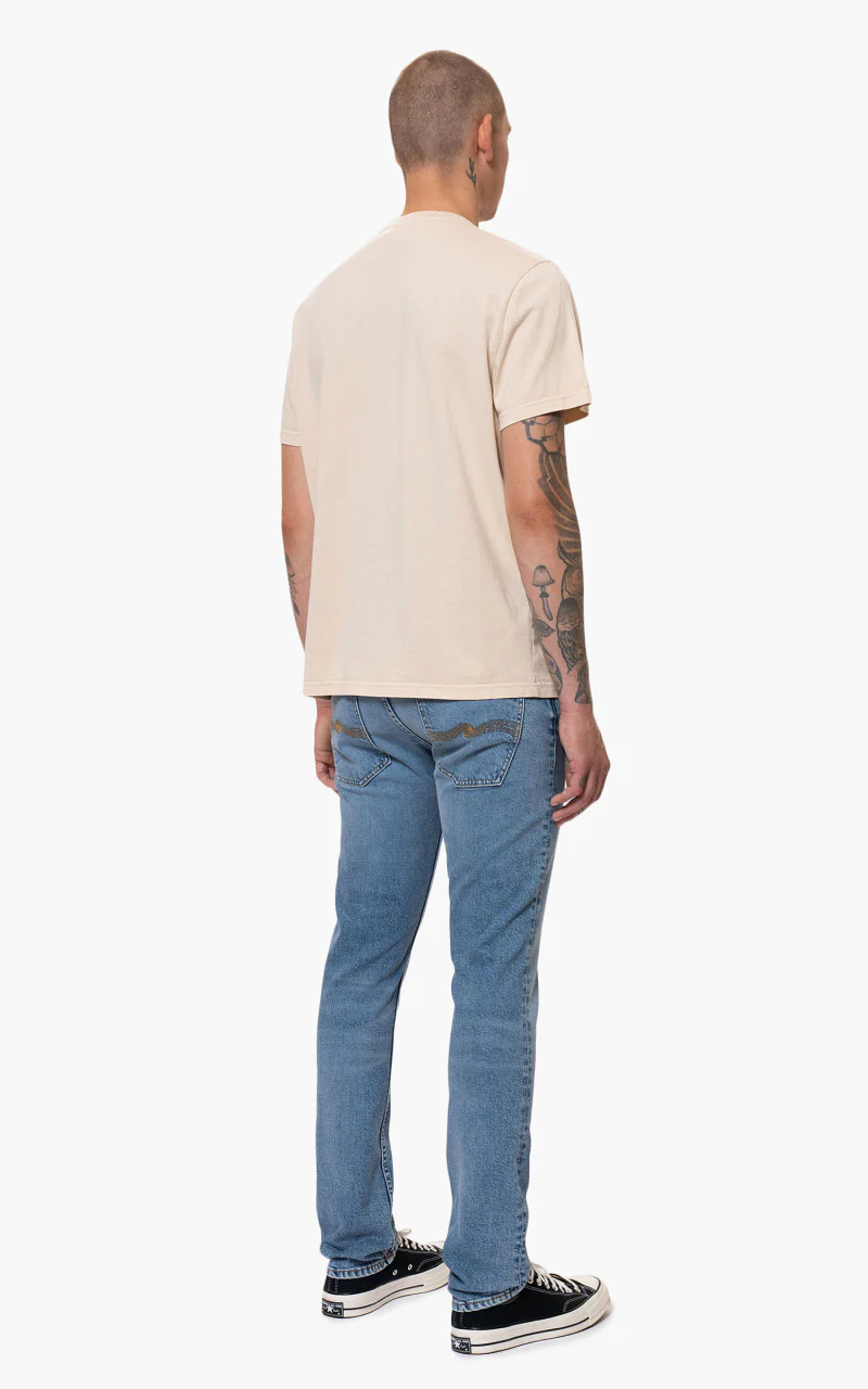 Nudie Jeans Grim Tim Worn Pale Blue - Image 7