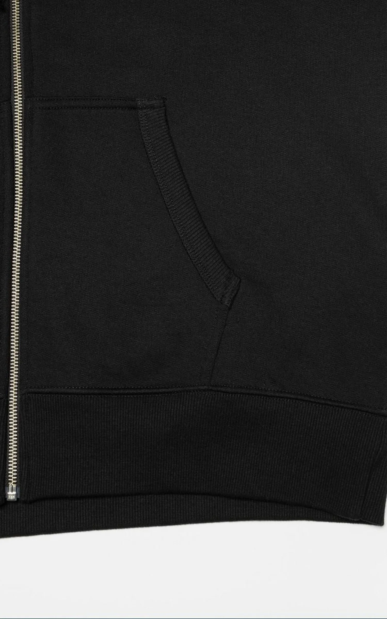 Nudie Jeans Gunde Logo Zip Black - Image 3