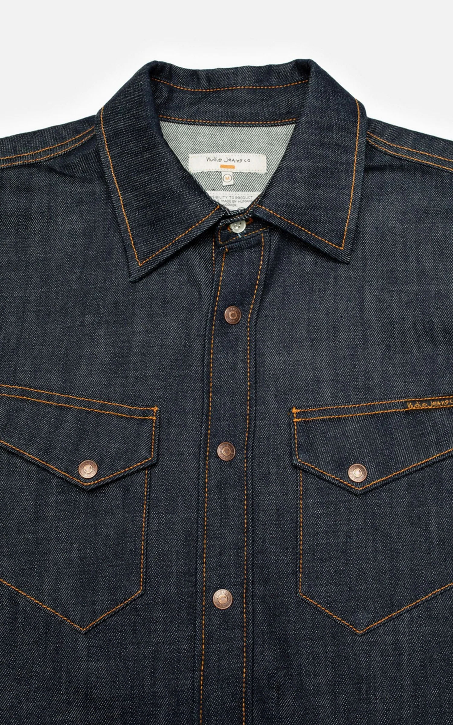 Nudie Jeans Gunnar Denim Shirt Dry Streaky - Image 3