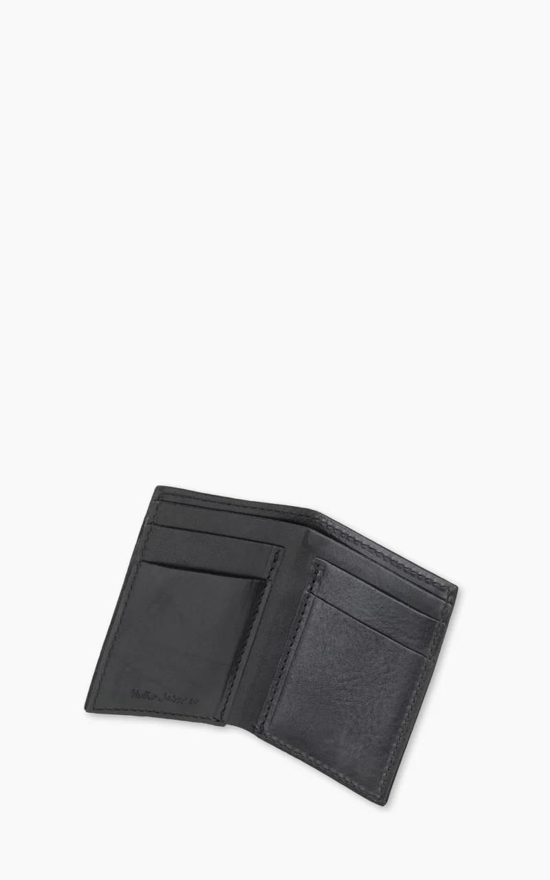 Nudie Jeans Hagdahl Wallet Saddle Leather Black - Image 2