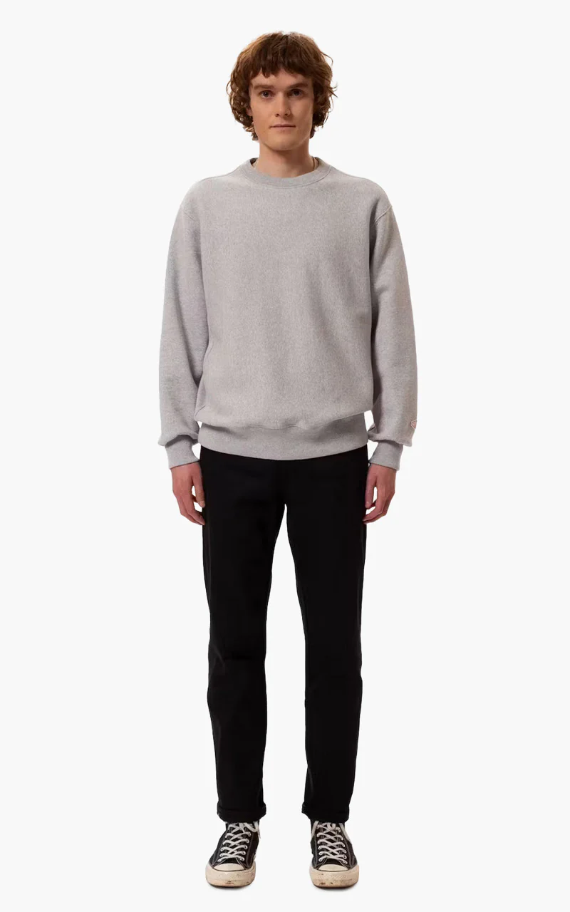 Nudie Jeans Hasse Crew Neck Greymelange - Image 2