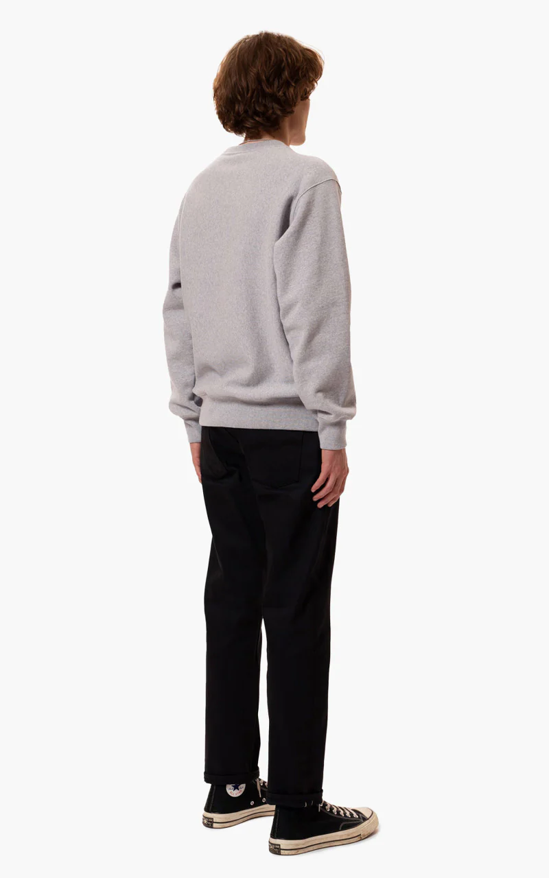Nudie Jeans Hasse Crew Neck Greymelange - Image 4