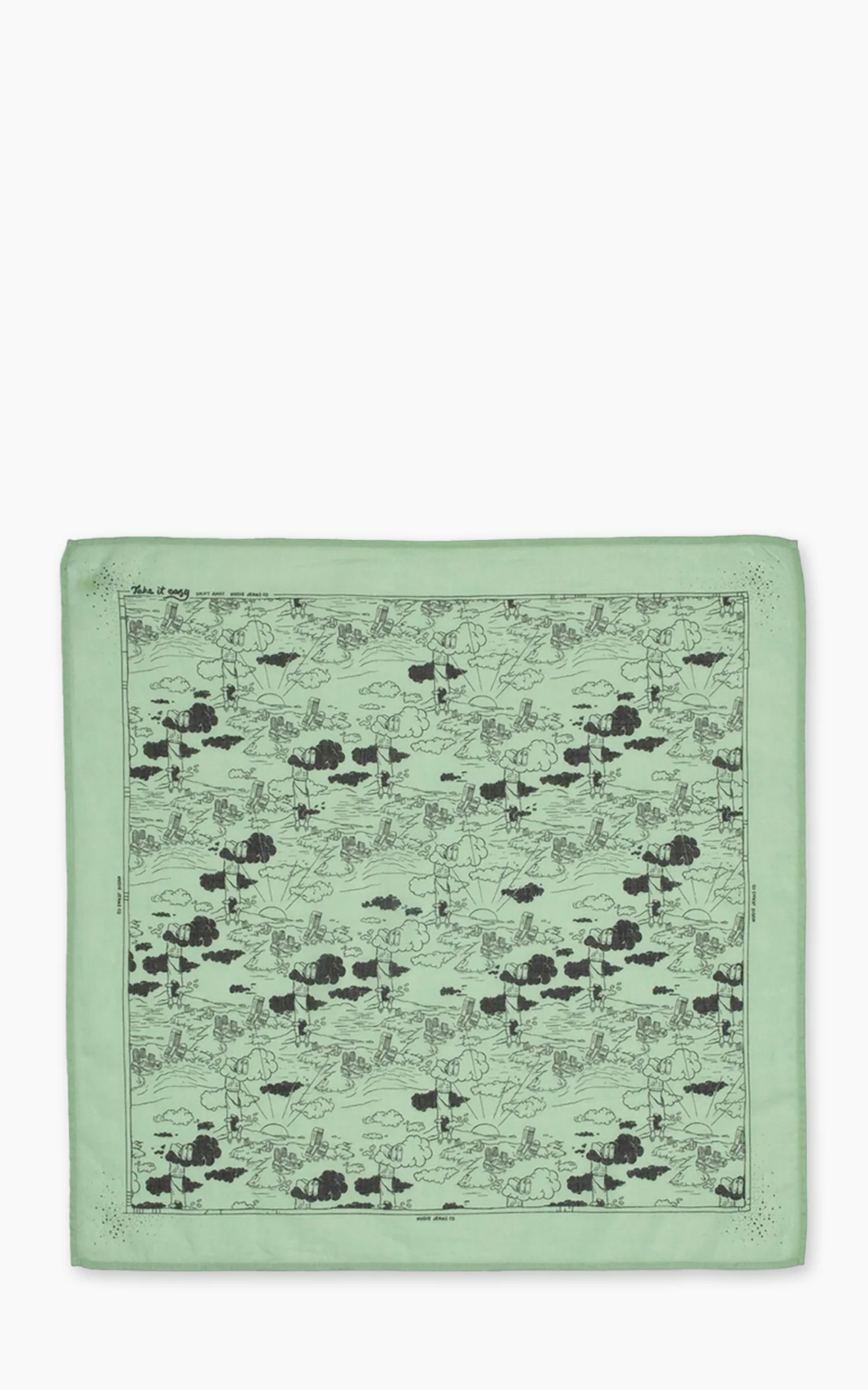 Nudie Jeans Ingrid Bandana Drift Away Turquoise