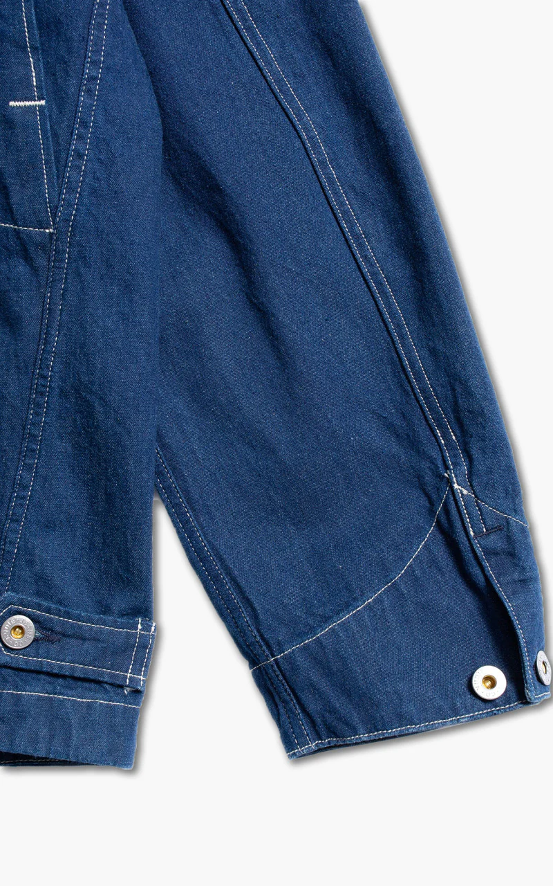 Nudie Jeans Jimmy Utility Denim Zip Jacket Blue - Image 8