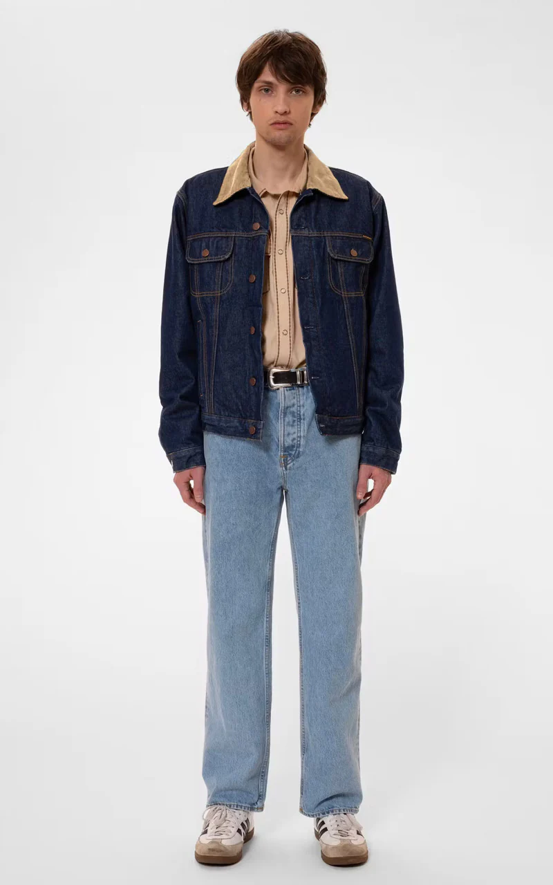 Nudie Jeans Johnny Thunder Denim Jacket Dark Blue - Image 2