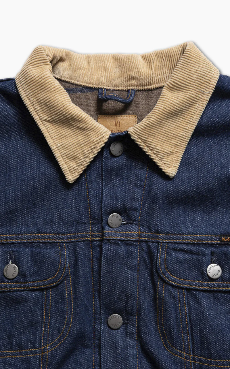 Nudie Jeans Johnny Thunder Denim Jacket Dark Blue - Image 5
