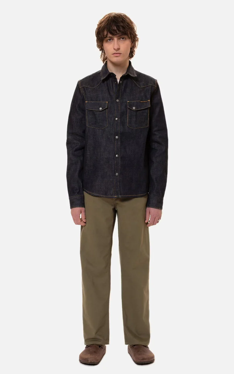 Nudie Jeans Jonas Denim Shirt Dry Ace Selvage - Image 2