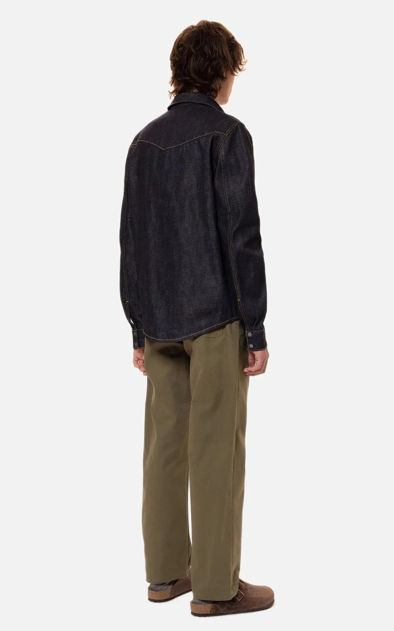 Nudie Jeans Jonas Denim Shirt Dry Ace Selvage - Image 7
