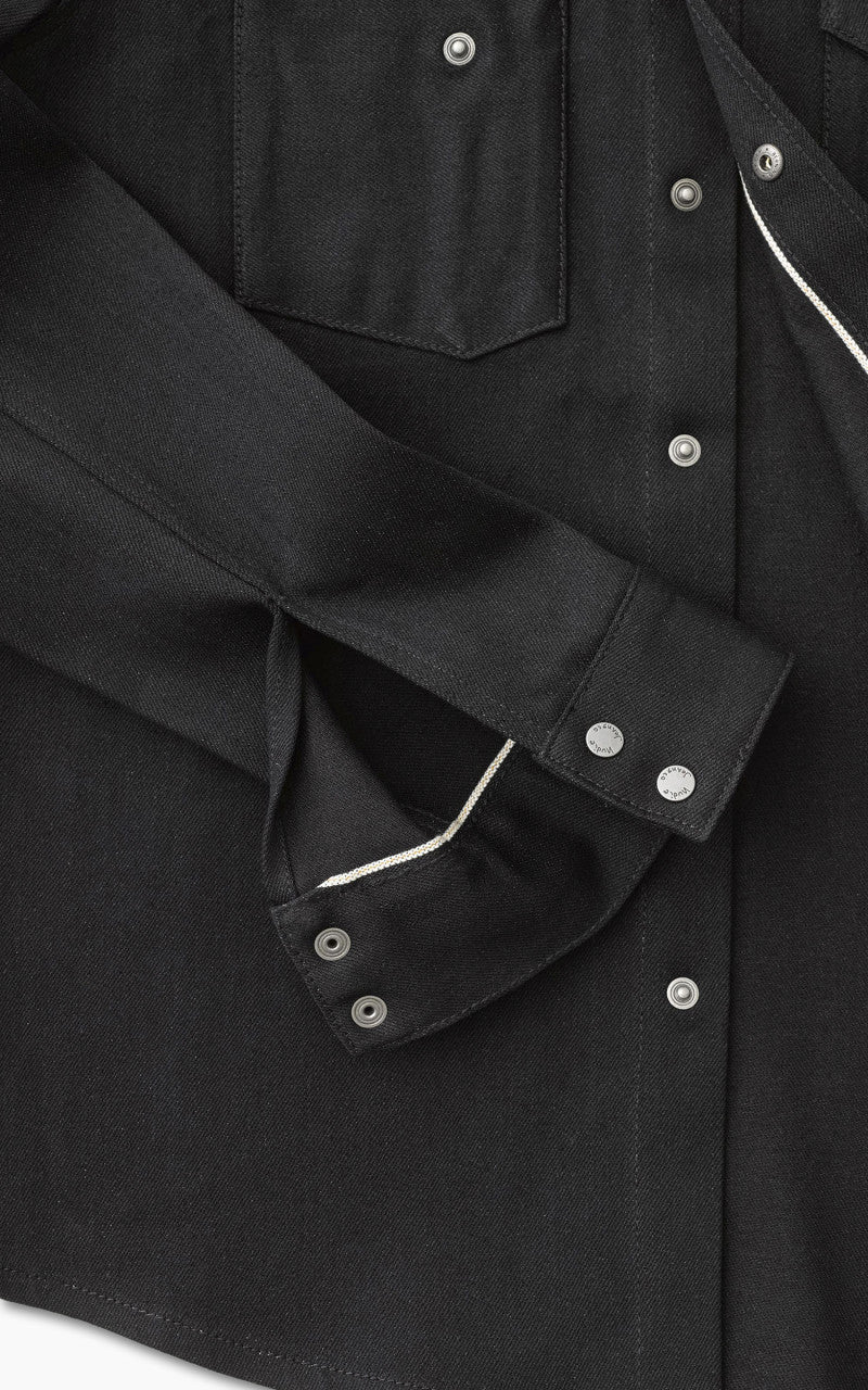 Nudie Jeans Jonas Denim Shirt Dry Black Selvage - Image 5