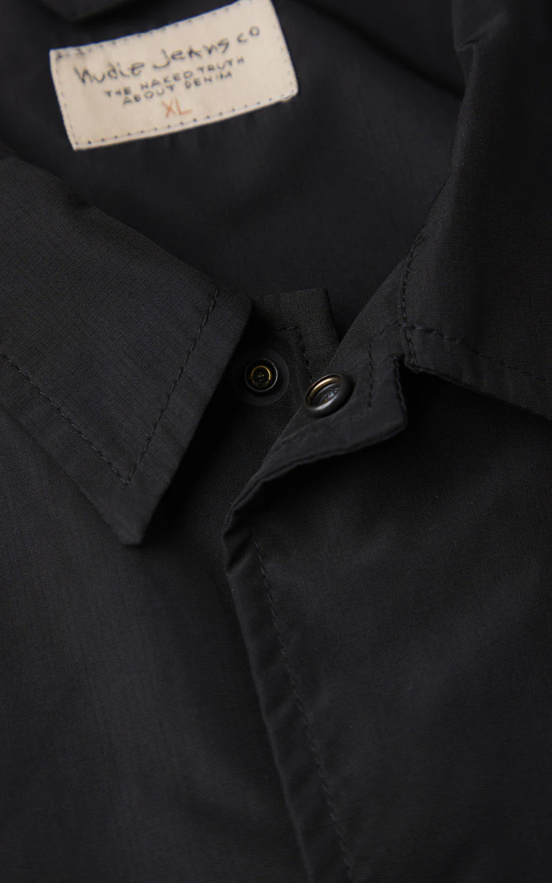 Nudie Jeans Josef Coach Jacket Black - Image 2