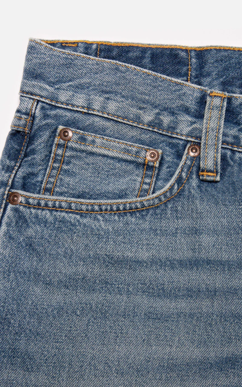 Nudie Jeans Josh Denim Shorts Blue Haze - Image 3