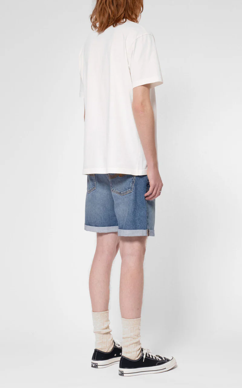 Nudie Jeans Josh Denim Shorts Blue Haze - Image 7