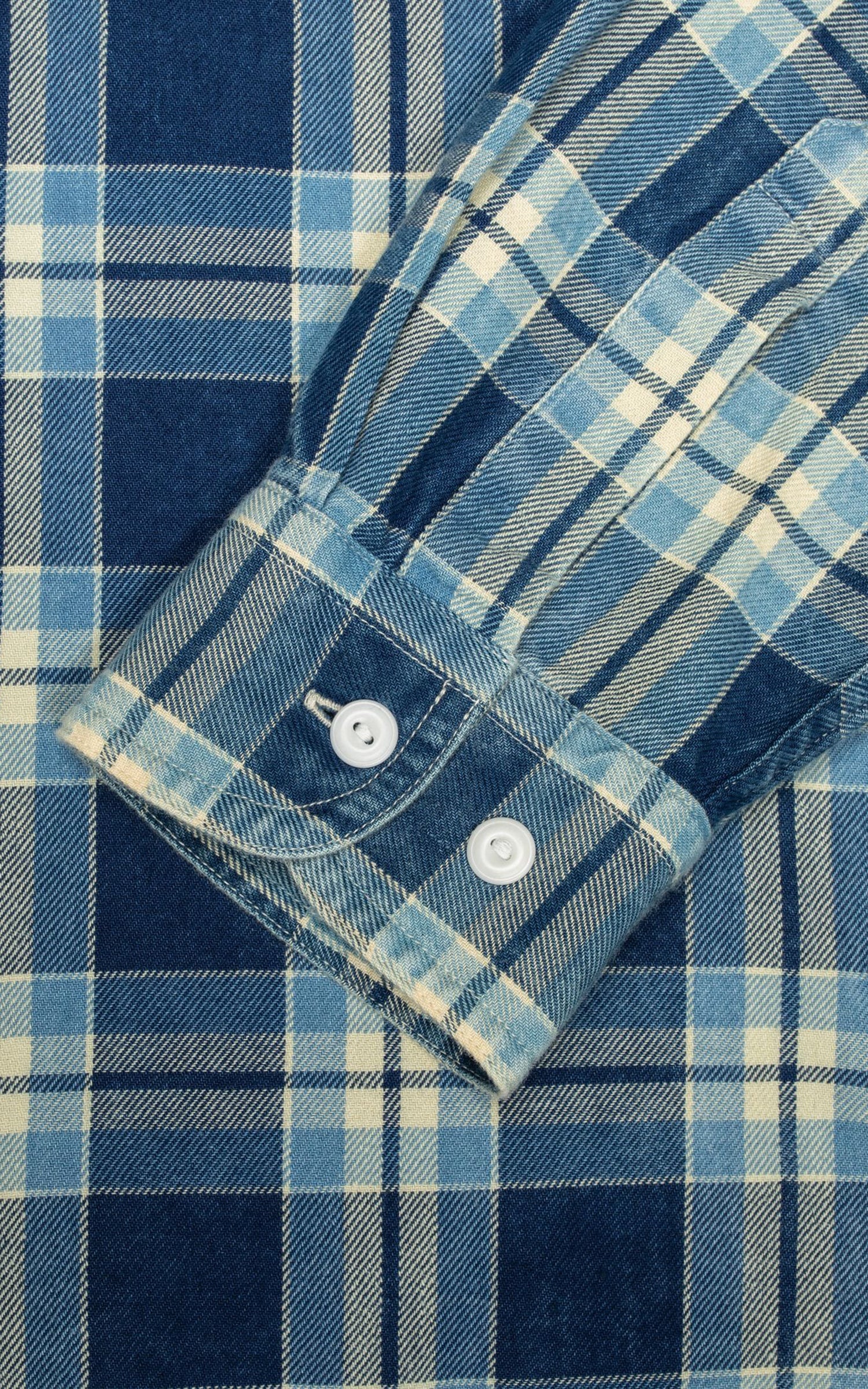 Nudie Jeans Julian Worker Shirt Checked Indigo - Image 3