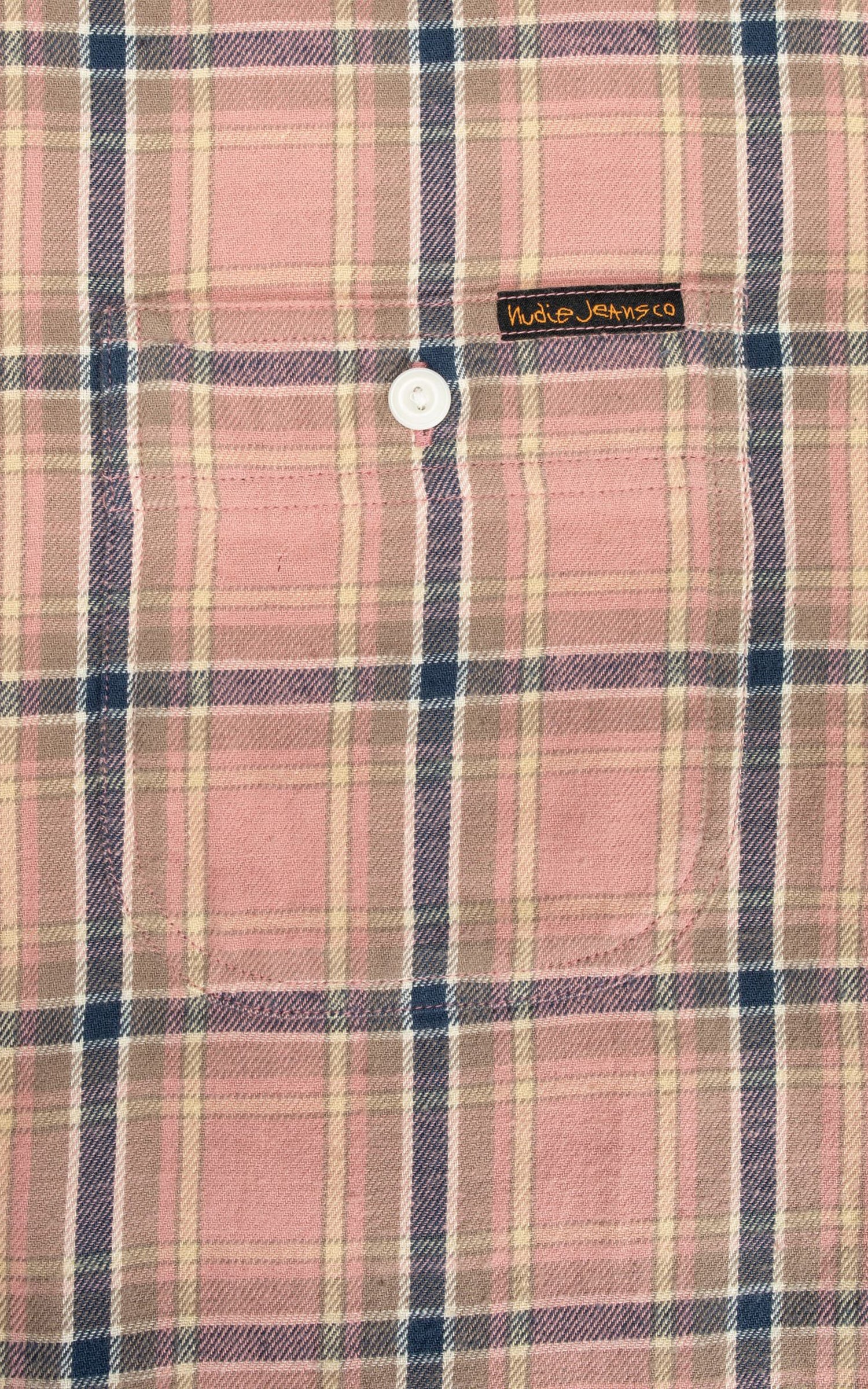Nudie Jeans Julian Worker Shirt Checked Pink - Image 4