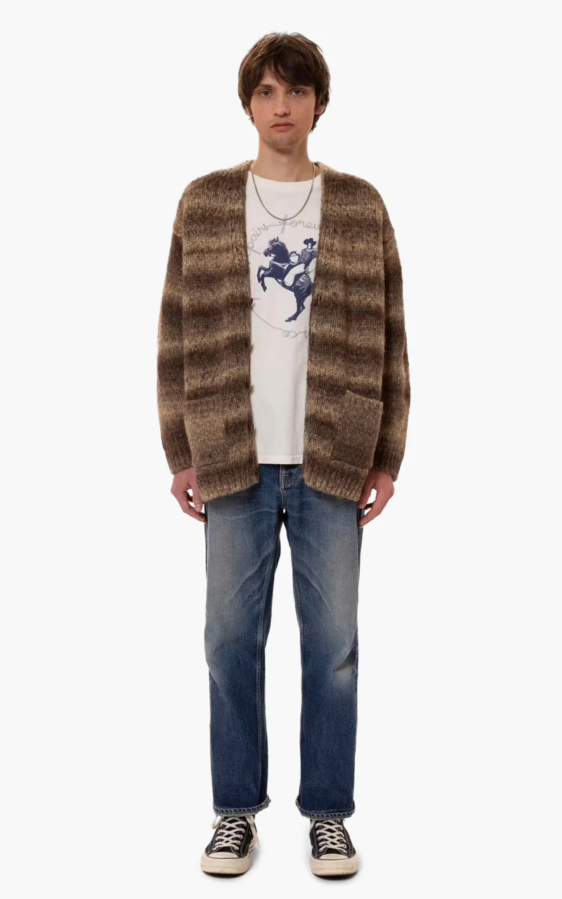 Nudie Jeans Kent Fuzzy Cardigan Multi - Image 2