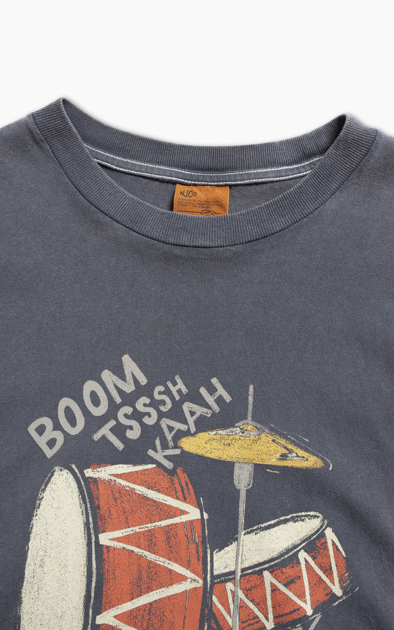 Nudie Jeans Koffe Trummor T-Shirt Antracite - Image 3