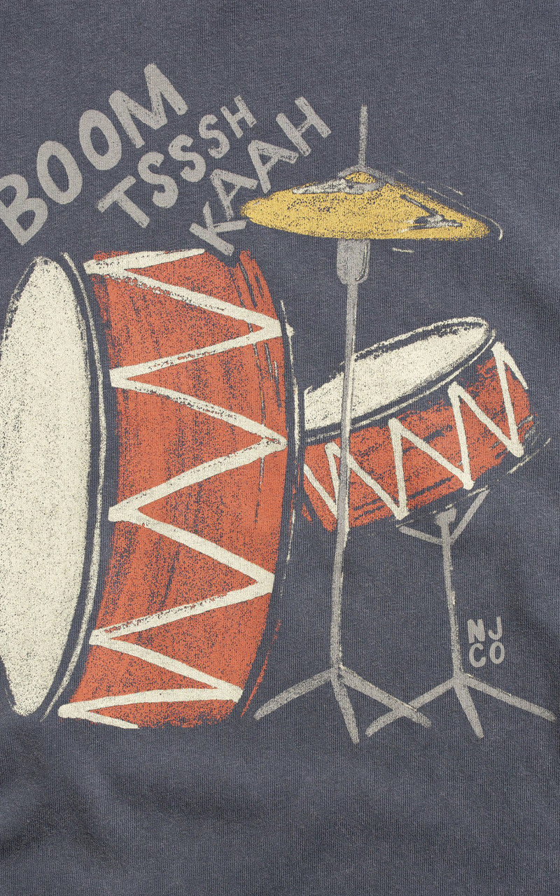 Nudie Jeans Koffe Trummor T-Shirt Antracite - Image 5