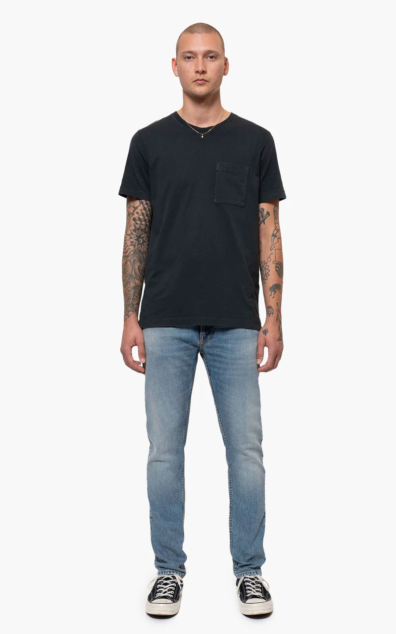 Nudie Jeans Lean Dean Cloud Blue - Image 4