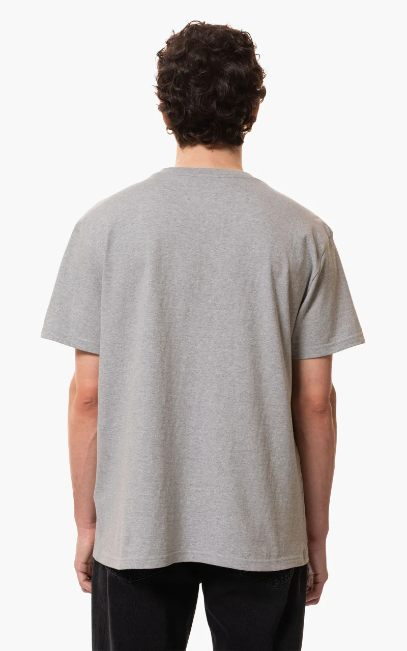 Nudie Jeans Leffe Pocket Tee Greymelange - Image 4