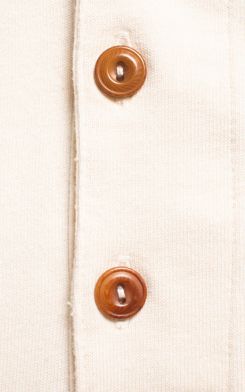 Nudie Jeans LS Henley Ecru - Image 4