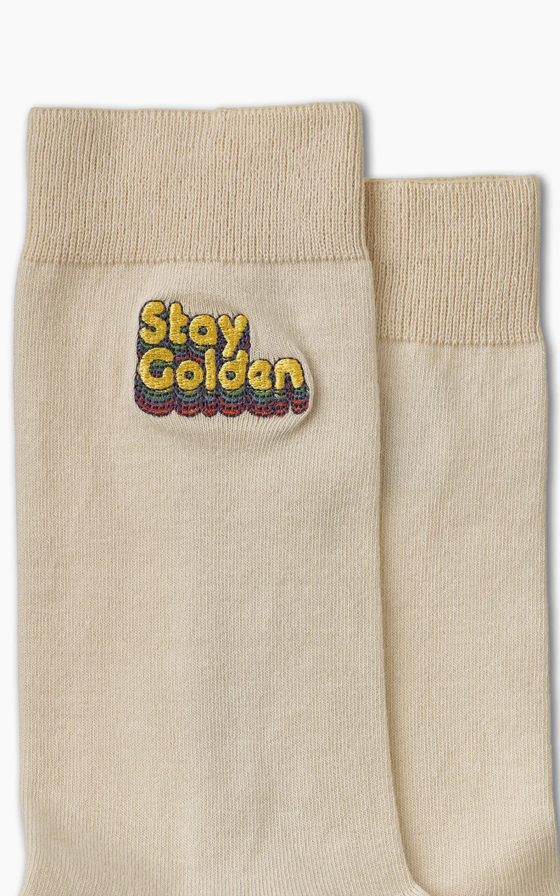 Nudie Jeans Olsson Stay Golden Socks Cream - Image 2