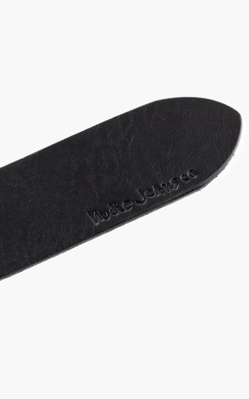 Nudie Jeans Pedersson Leather Belt Black - Image 6