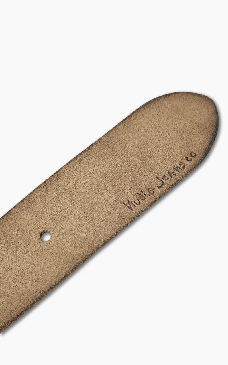 Nudie Jeans Pedersson Suede Belt Beige - Image 3