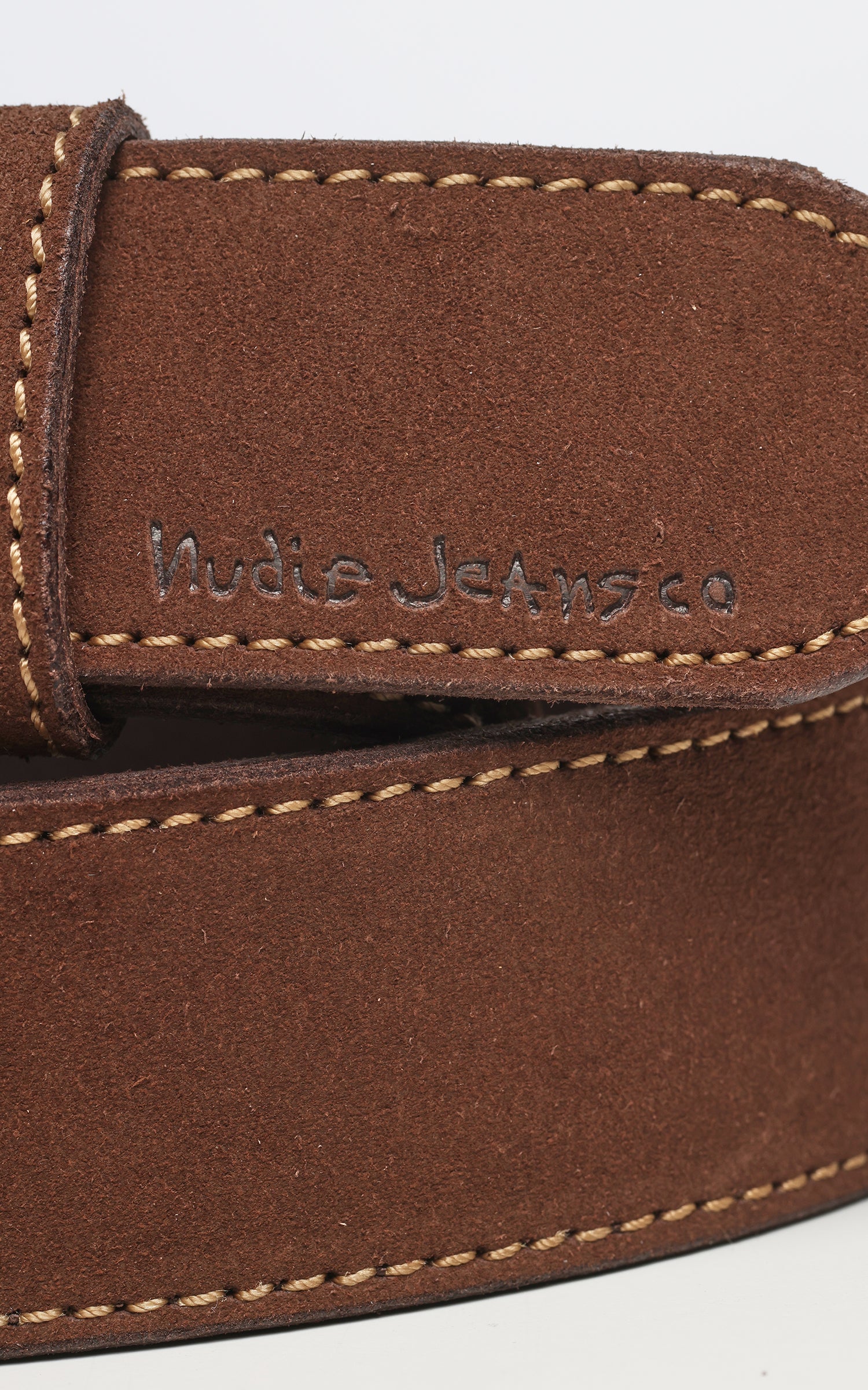 Nudie Jeans Pedersson Suede Belt Dark Brown - Image 2