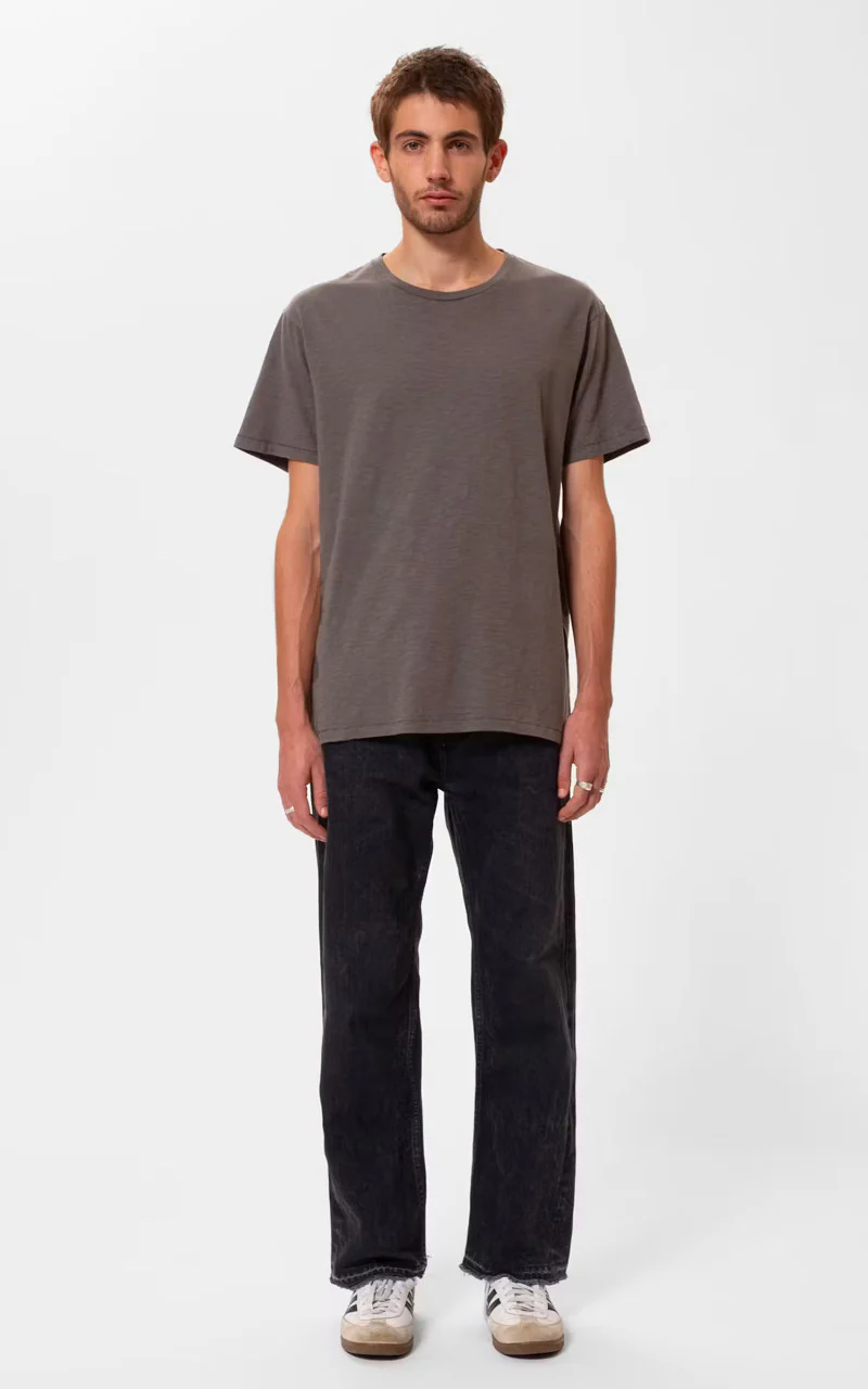 Nudie Jeans Roffe T-Shirt Mud - Image 2