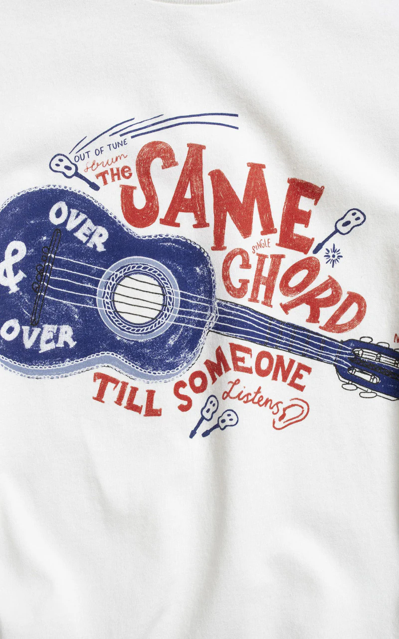 Nudie Jeans Roy Gitarr T-Shirt Offwhite - Image 3
