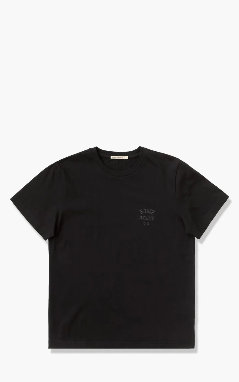 Nudie Jeans Roy Logo Tee Black