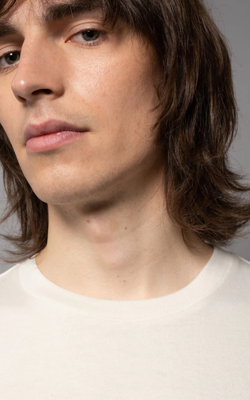 Nudie Jeans Roy Logo Tee Offwhite - Image 5