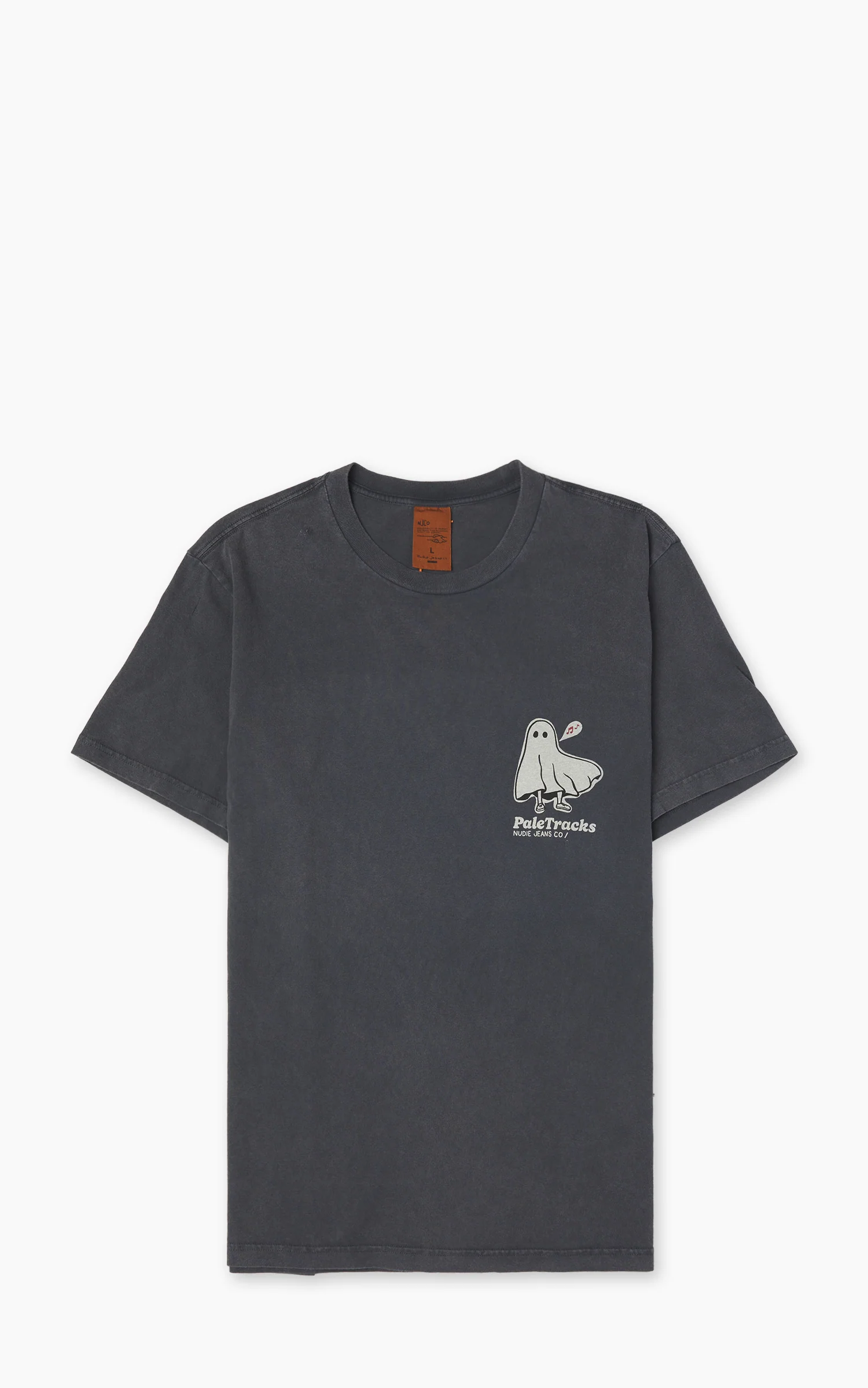 Nudie Jeans Roy Pale Tracks T-Shirt Antracite