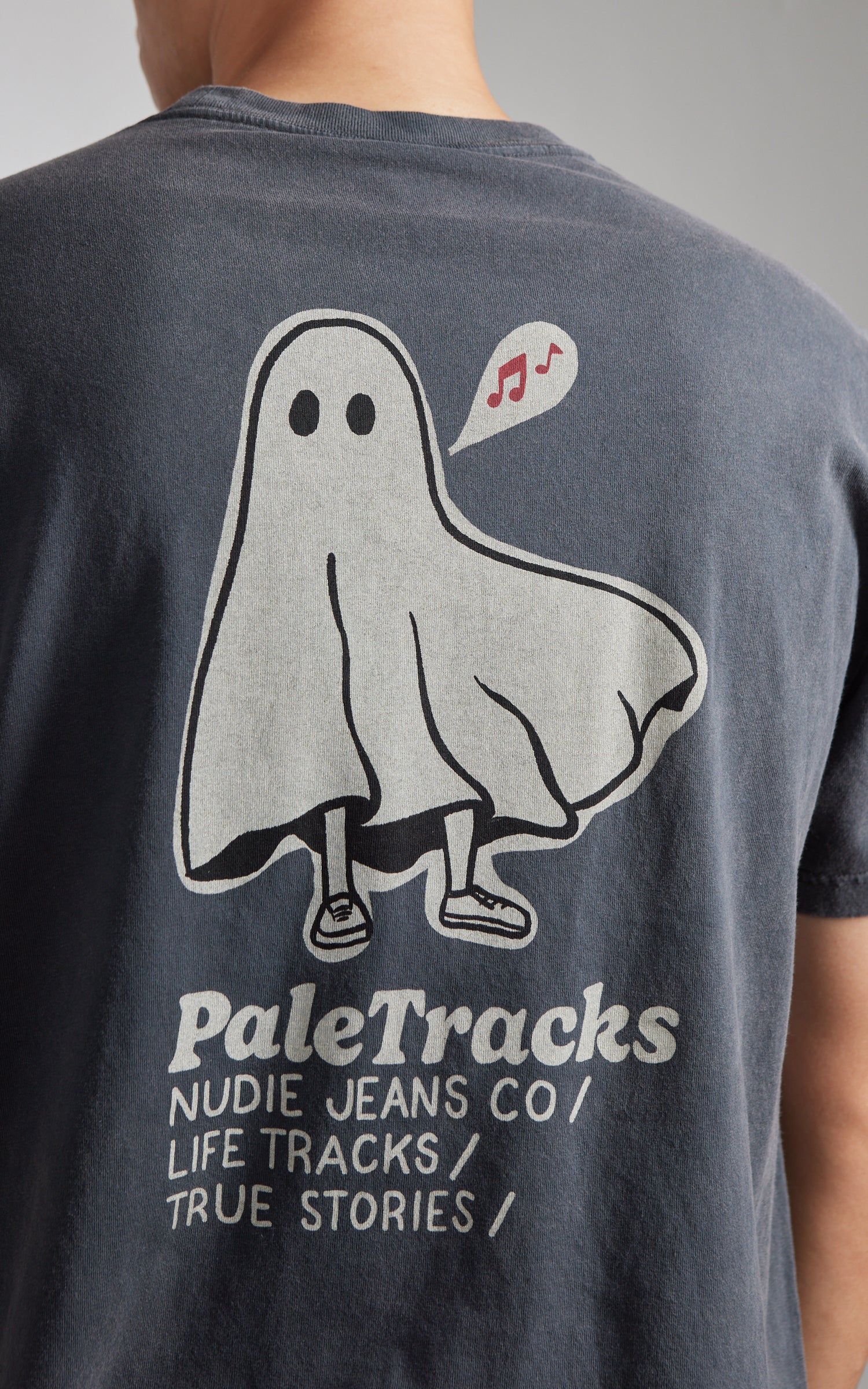 Nudie Jeans Roy Pale Tracks T-Shirt Antracite - Image 6