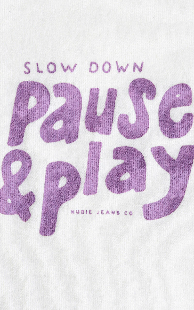 Nudie Jeans Roy Pause And Play Chalk White - Image 3