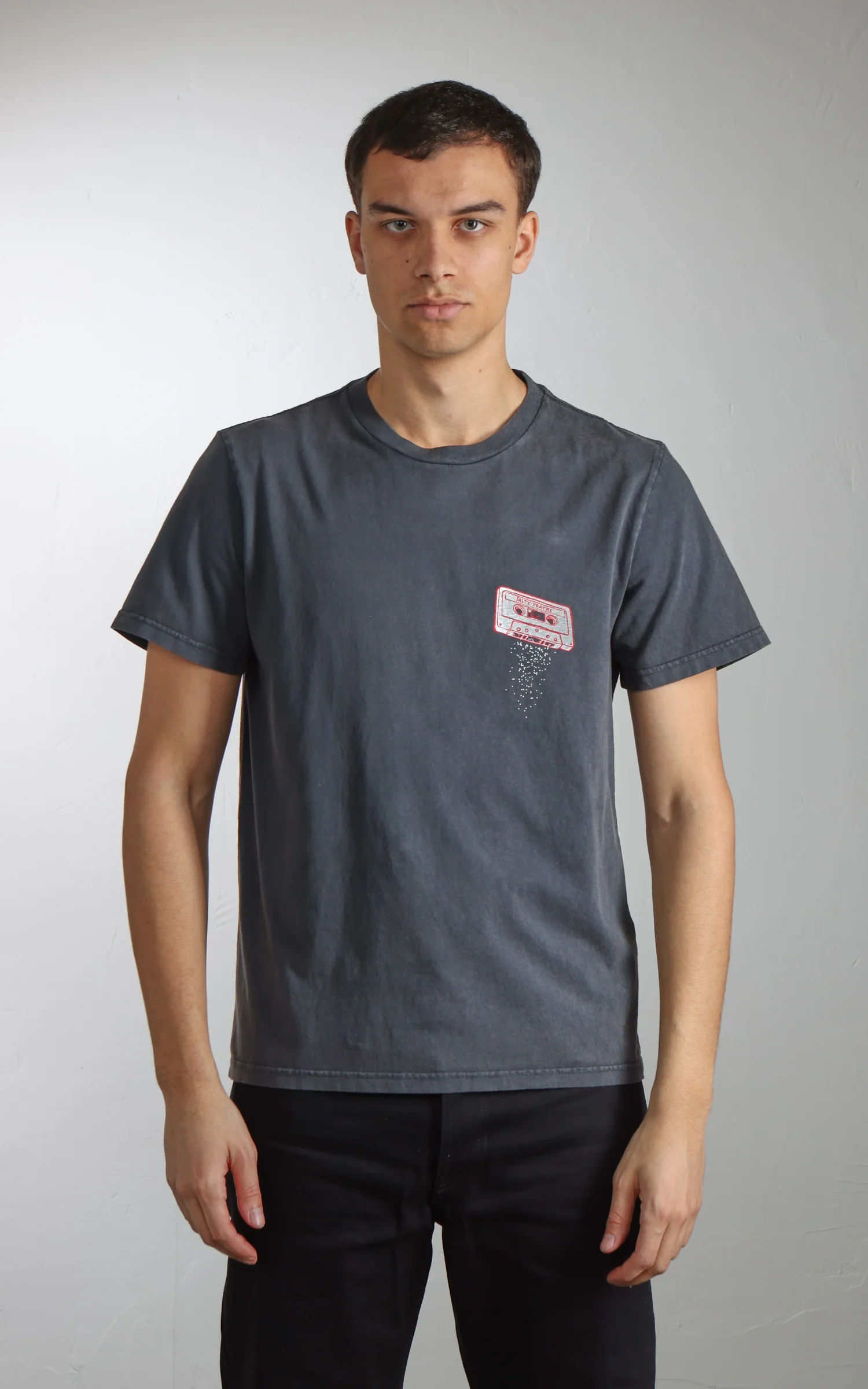 Nudie Jeans Roy Salty Tracks T-Shirt Antracite - Image 3