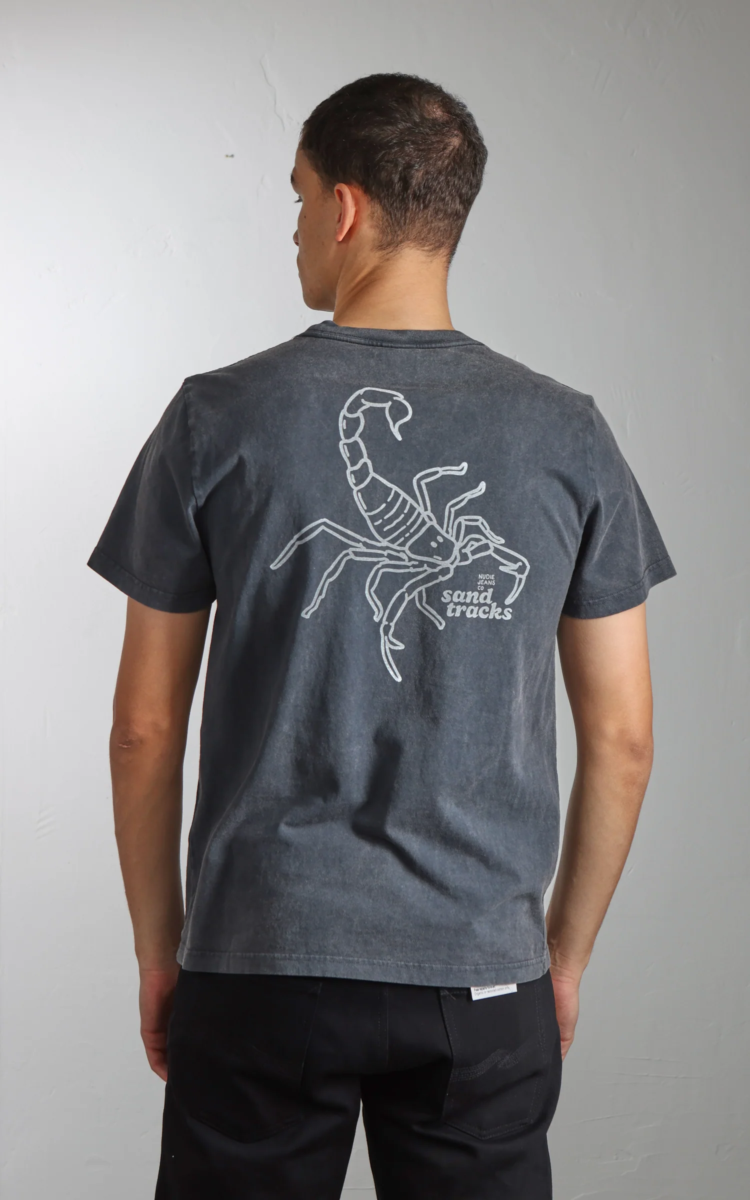Nudie Jeans Roy Sand Tracks T-Shirt Antracite - Image 6