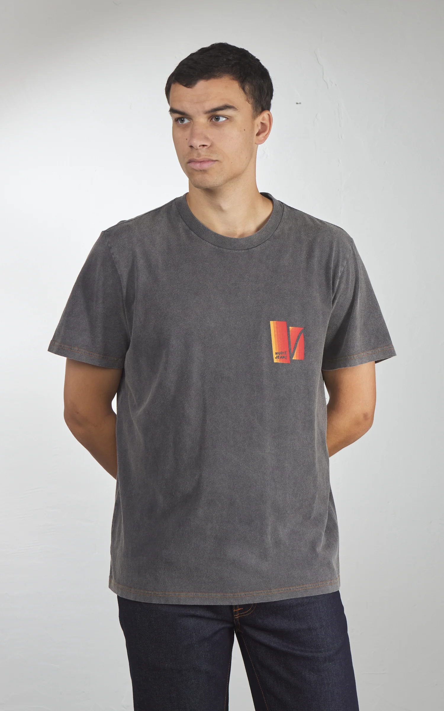 Nudie Jeans Roy Sunburns T-Shirt Antracite - Image 3