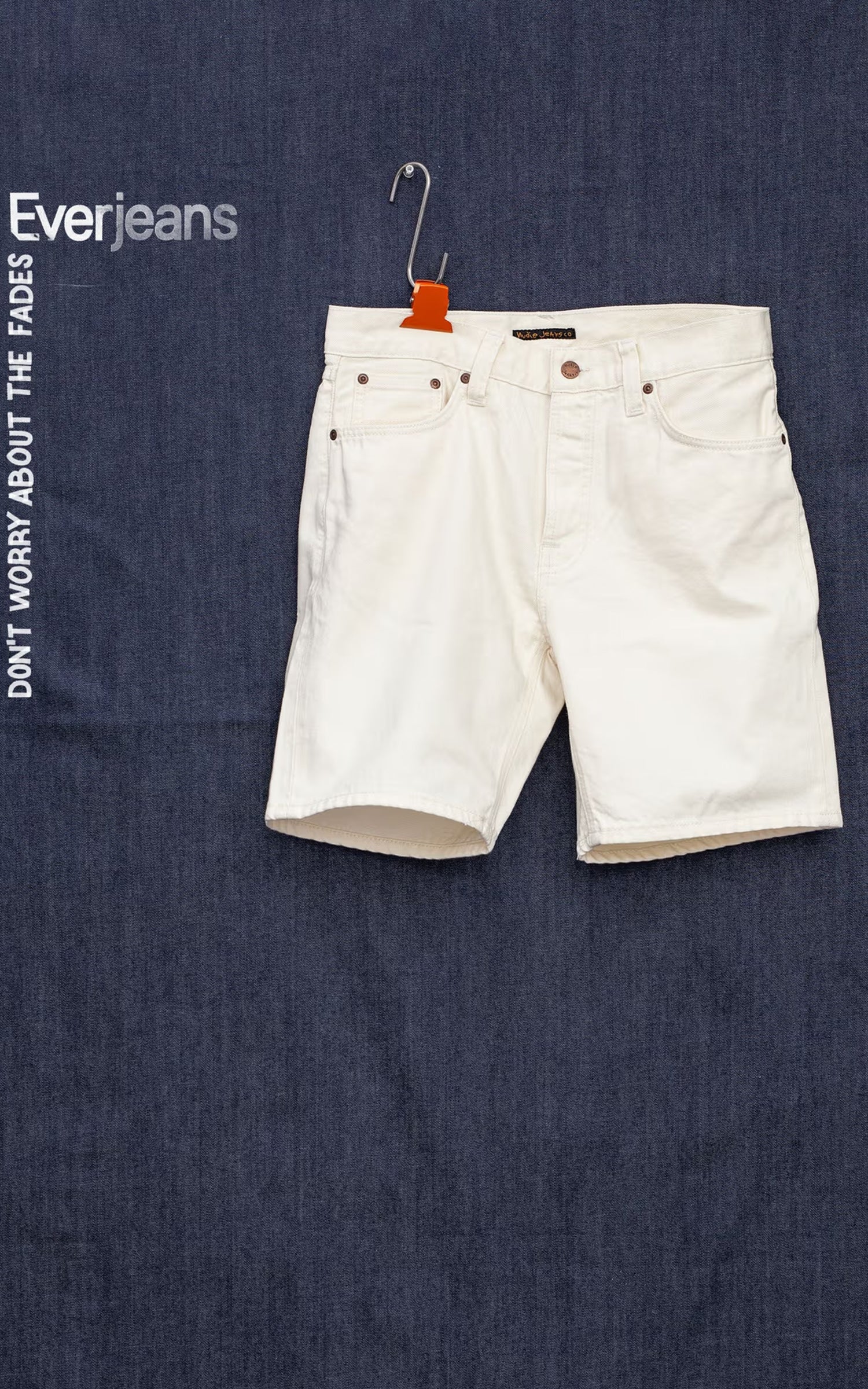 Nudie Jeans Seth Denim Shorts Everivory - Image 5