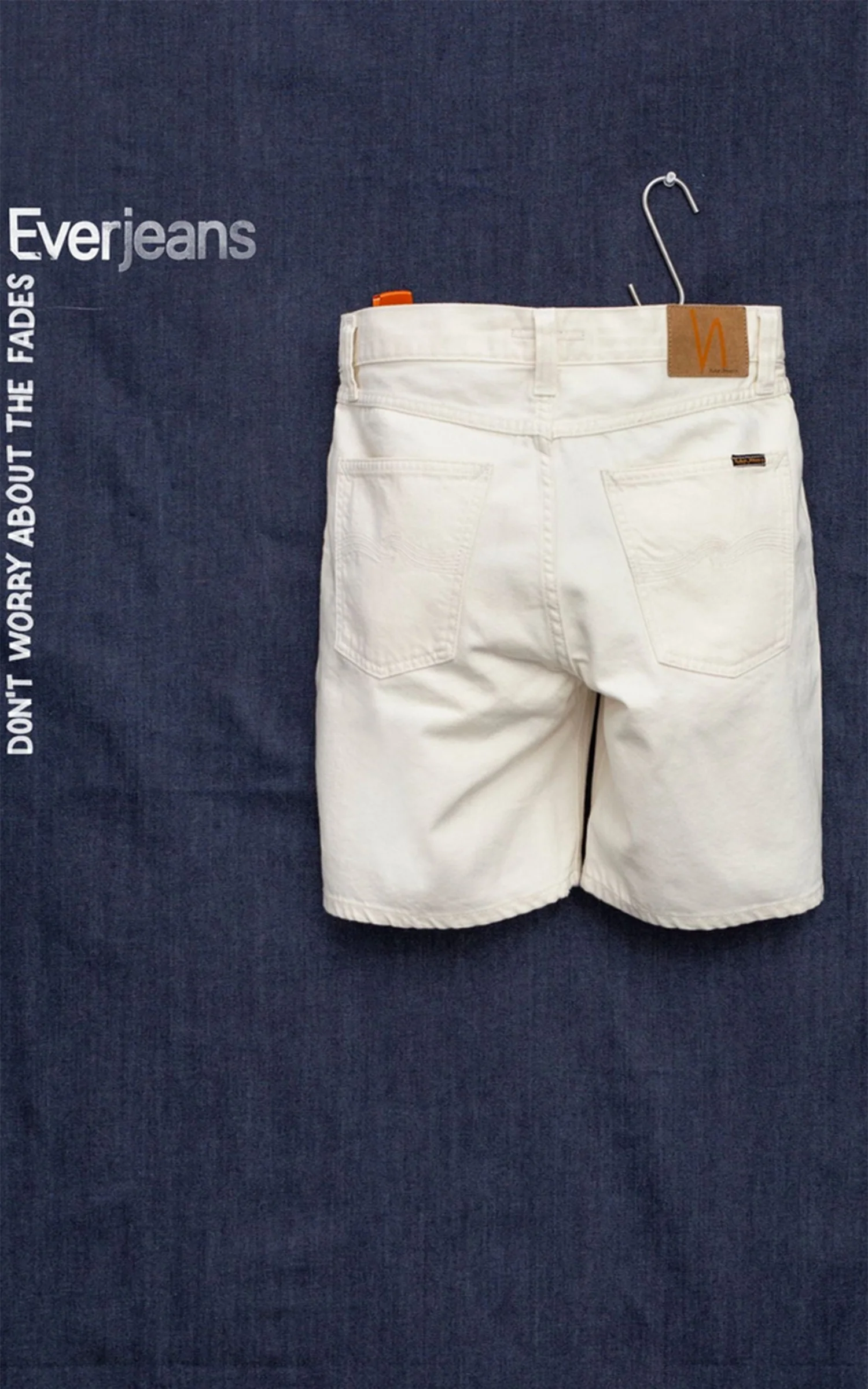 Nudie Jeans Seth Denim Shorts Everivory - Image 6
