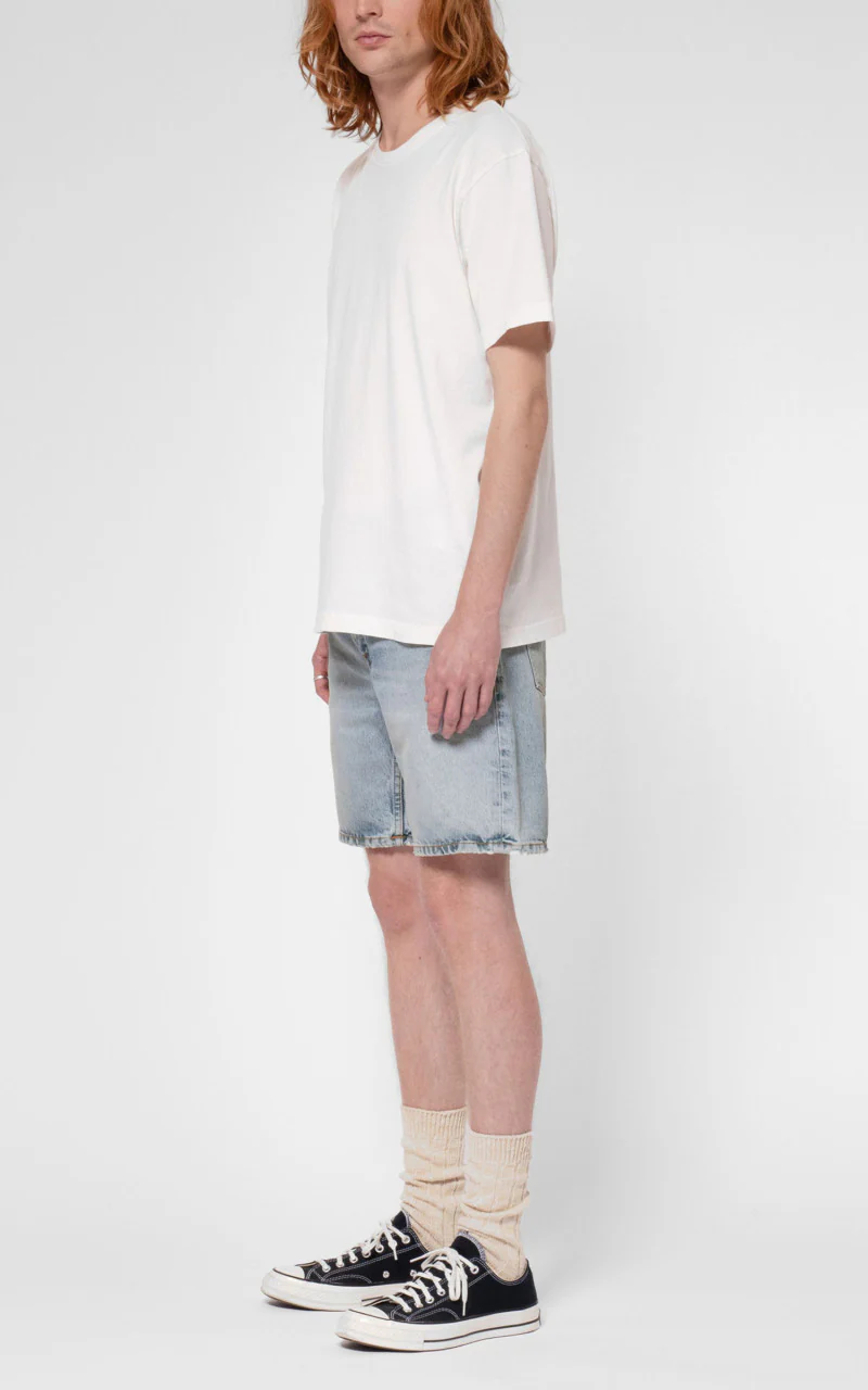 Nudie Jeans Seth Denim Shorts Sea Salt - Image 4