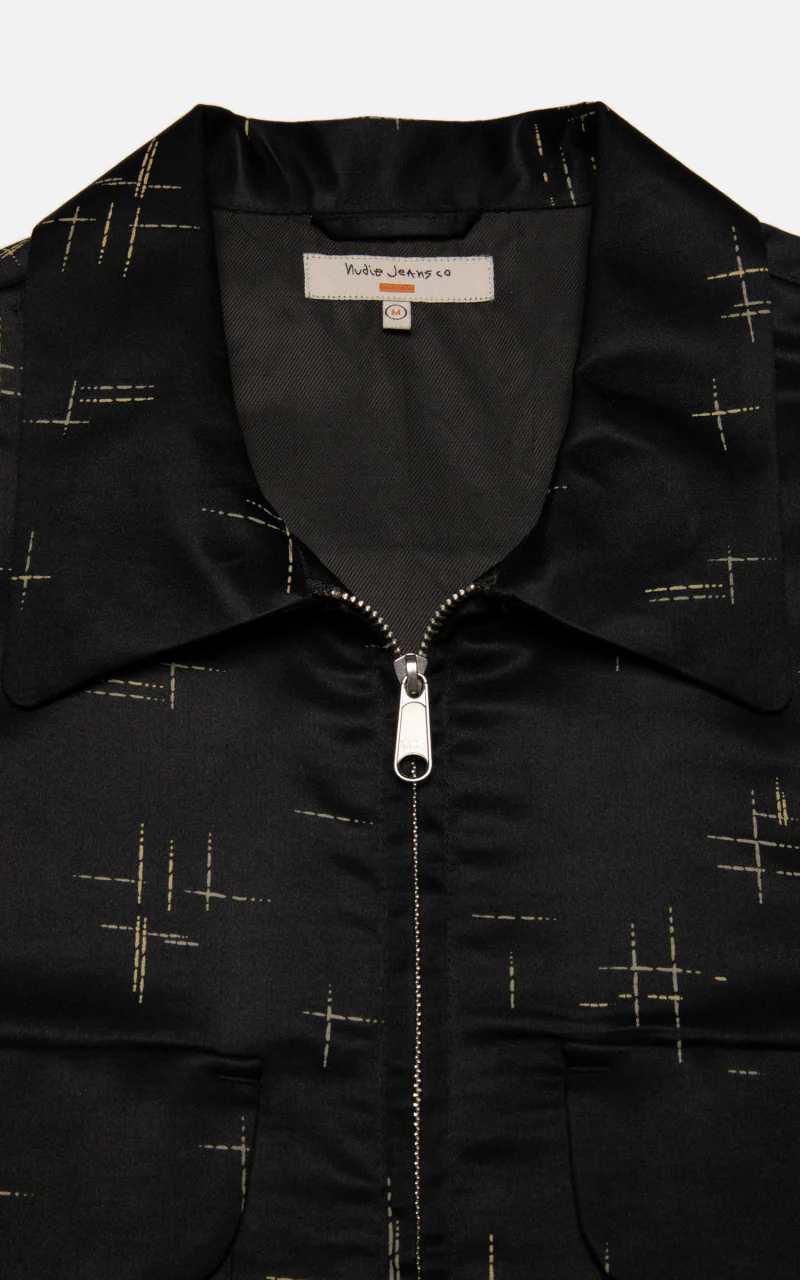 Nudie Jeans Staffan 50s Jacket Black - Image 3