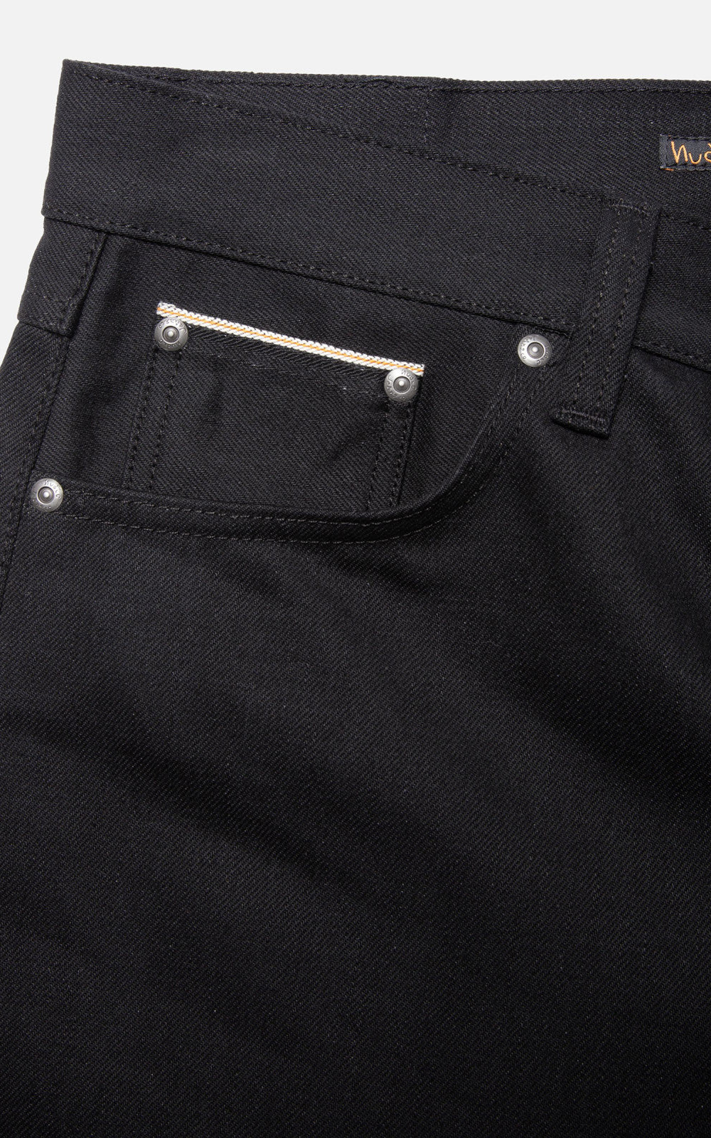 Nudie Jeans Steady Eddie II Dry Black Selvage - Image 3