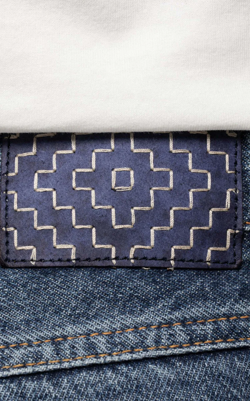 Nudie Jeans Steady Eddie II Stitched Blue - Image 7
